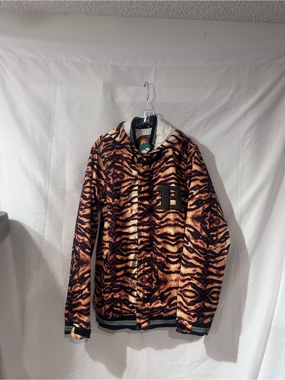 Burton Brown Tiger-Print Ski Jacket